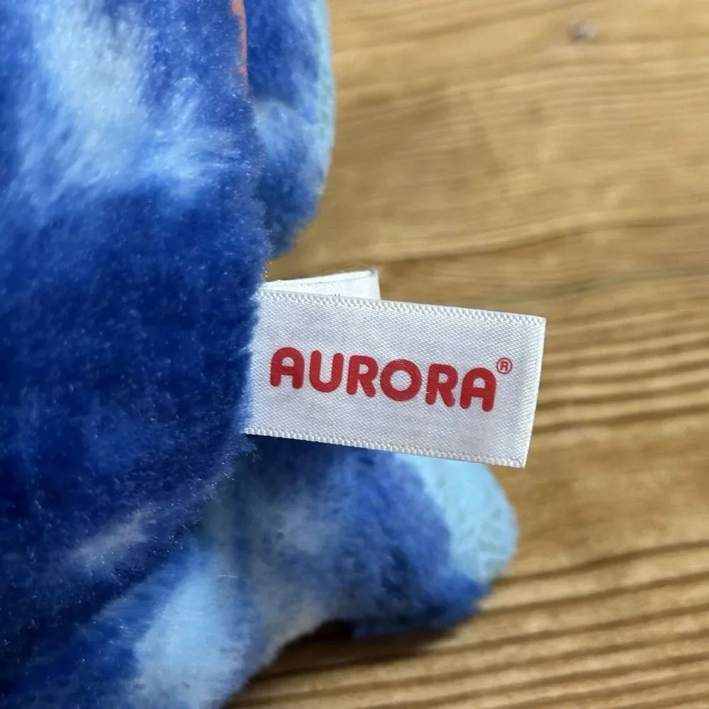 Aurora Blue Dinosaur Plush 14”‎ Stuffed Brontosaurus Sauropod Soft Toy